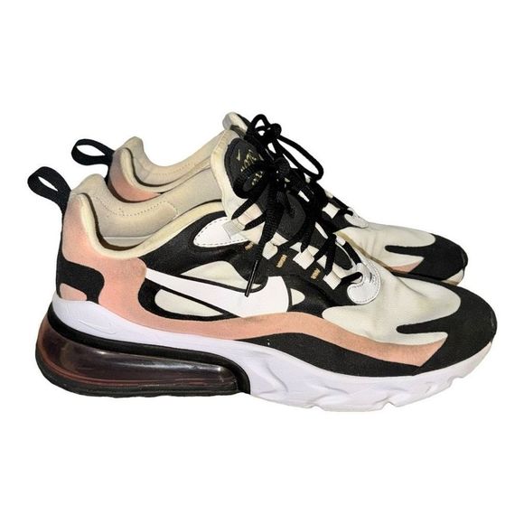 Nike Air Max 270 React Womens Size 8 Running Shoes Coral Pink Black AT6174-005 - Picture 6 of 14